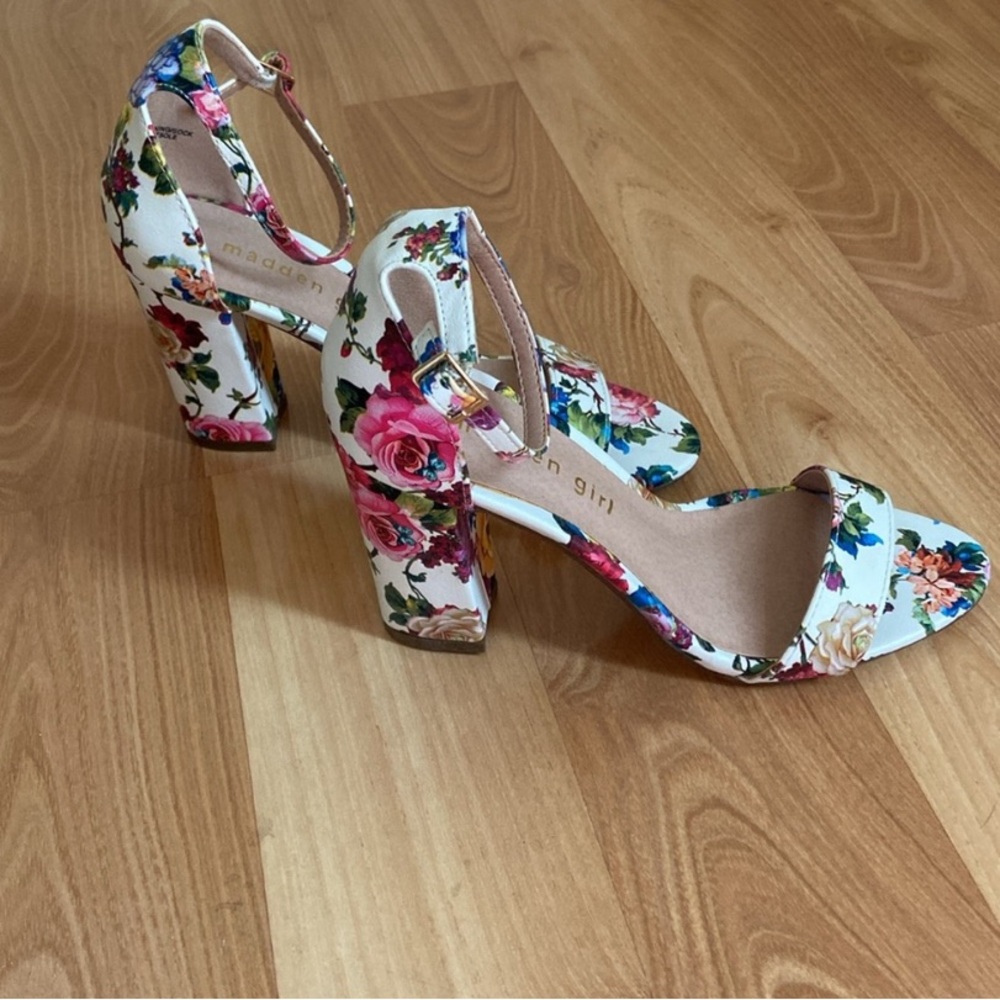 Madden Girl floral block heel sandals